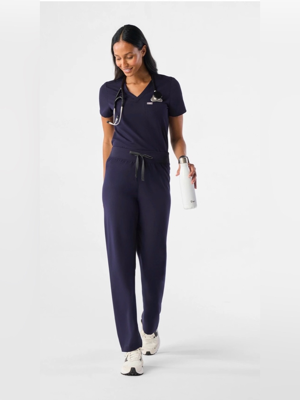 Women’s Figs Highwaisted Tall Livingston Scrub Pants | Medium | Navy